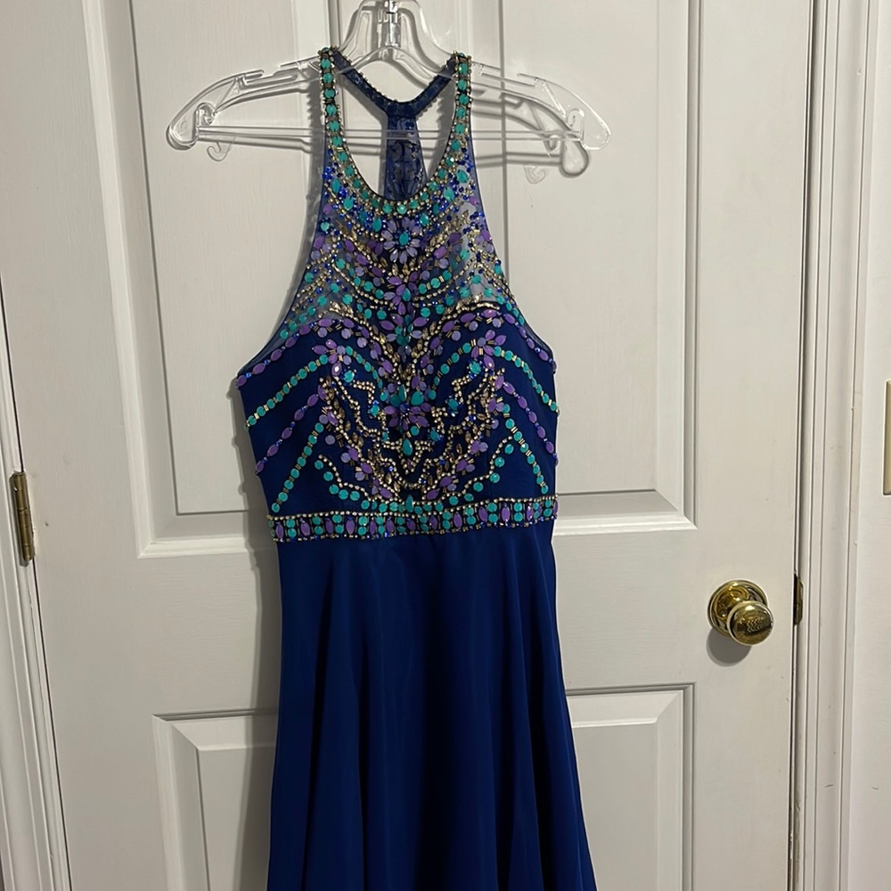 Narianna Beaded Halter Top SZ XL, Homecoming Dress